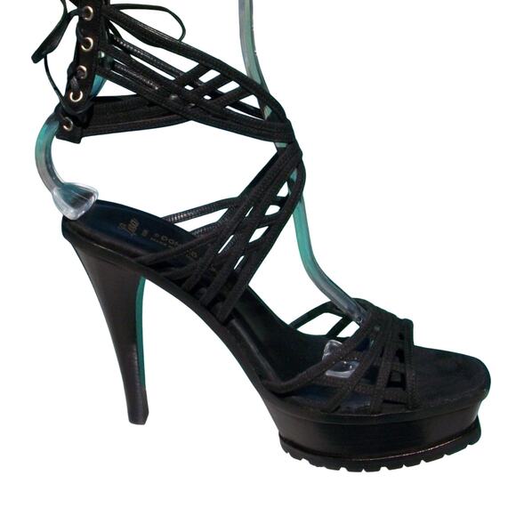 Donald Pliner Black Suede Leather 1.5" Platform Shoe 5" Heel Lug Sole $495 NWT - Picture 1 of 5